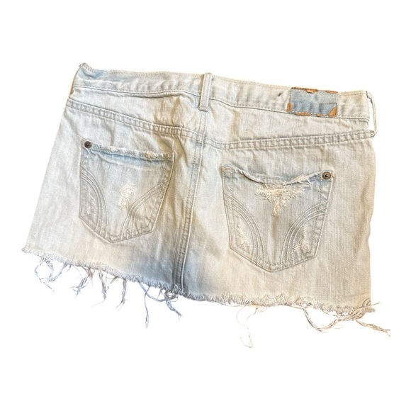 Hollister Light Blue Distressed Mini Skirt - Picture 4 of 5